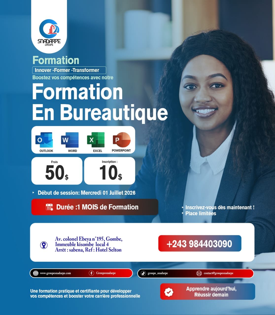 Formation en Bureautique session Juillet 2026